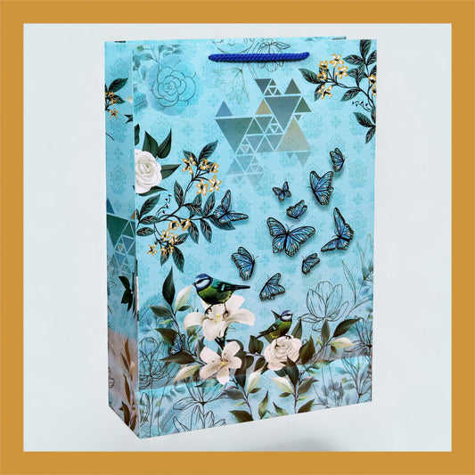 Paper Bags 12 Pcs Medium Size ( (10x14 inch) butterfly